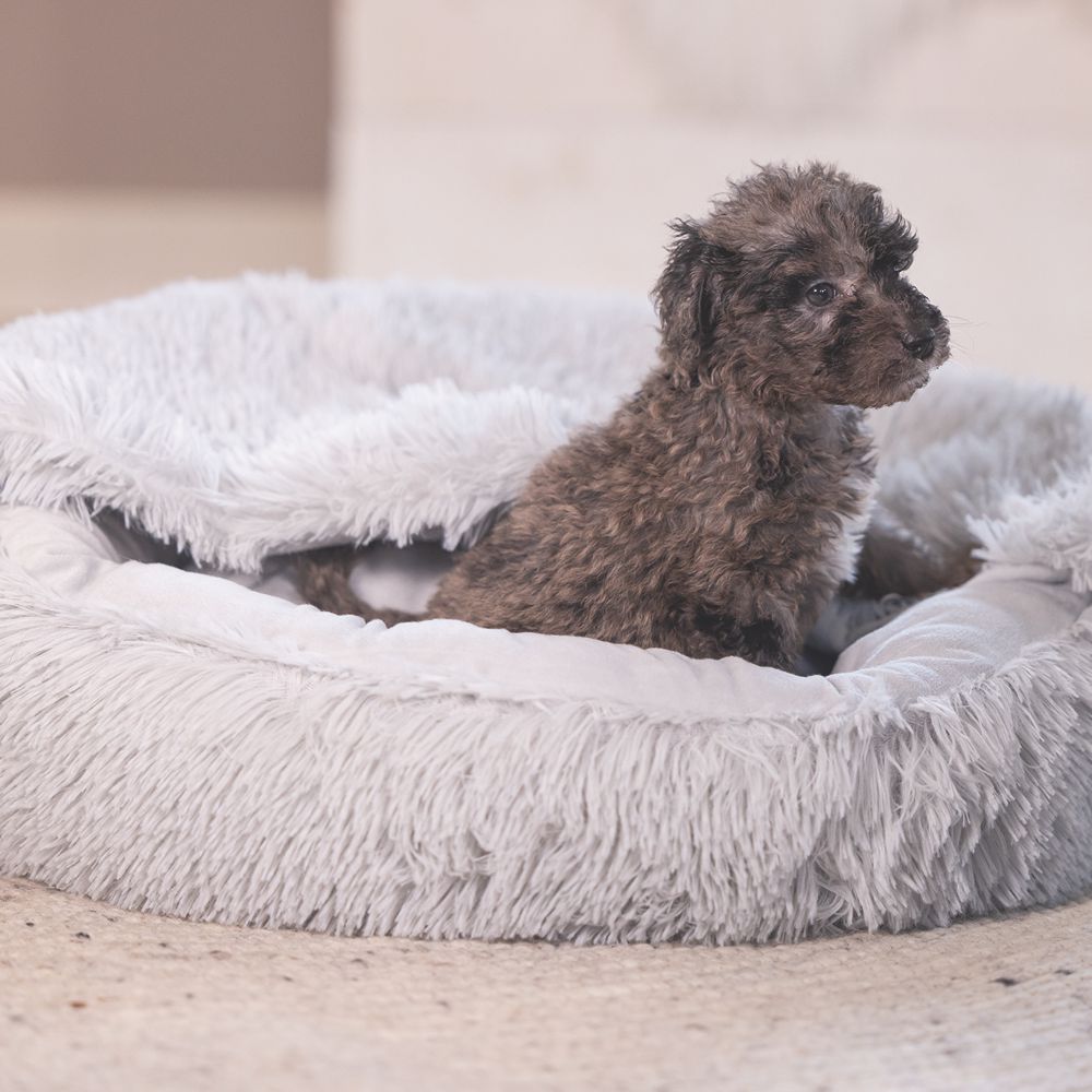 Beeztees Welpenbett KIKI - 50 cm rund - Hundebett Höhle Hundekorb Schlafplatz