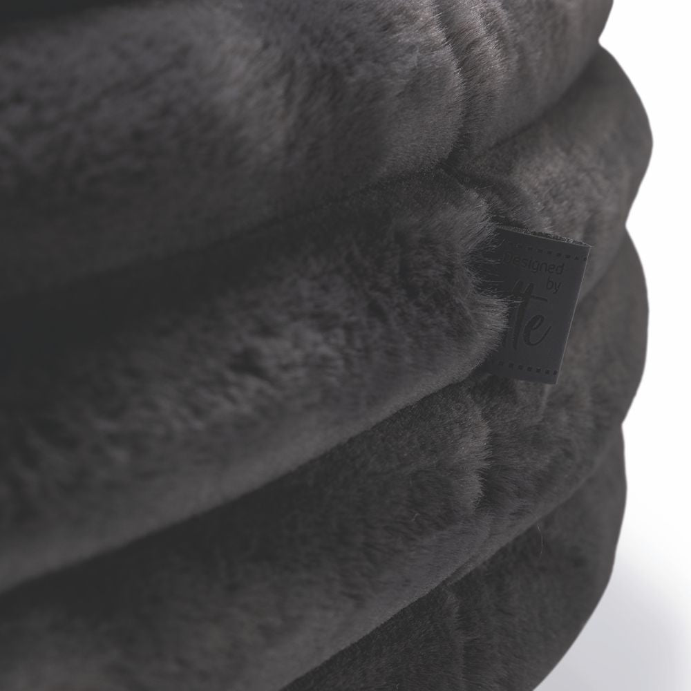 Designed by Lotte REZA - Hundebett rund - anthrazit - Hundekissen Schlafplatz