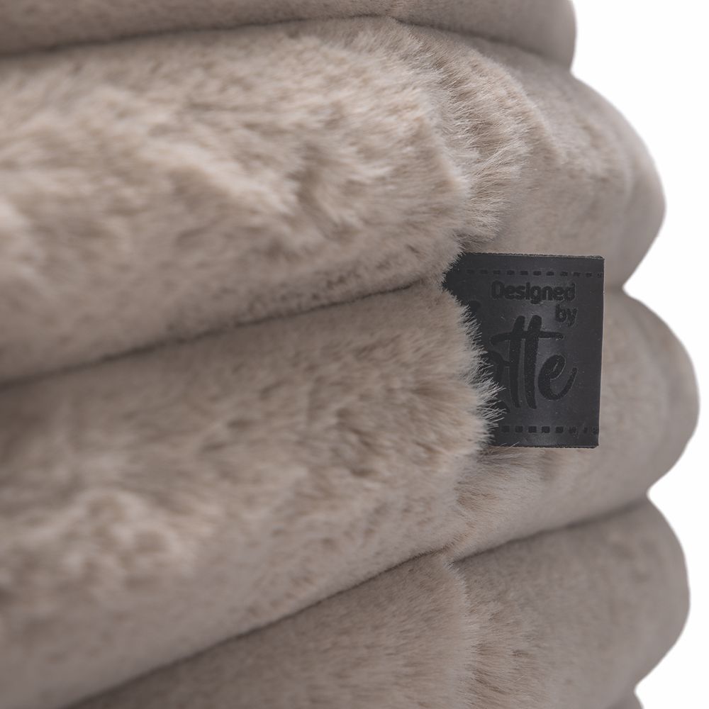 Designed by Lotte REZA - Hundebett rund - beige - Hundekissen Schlafplatz