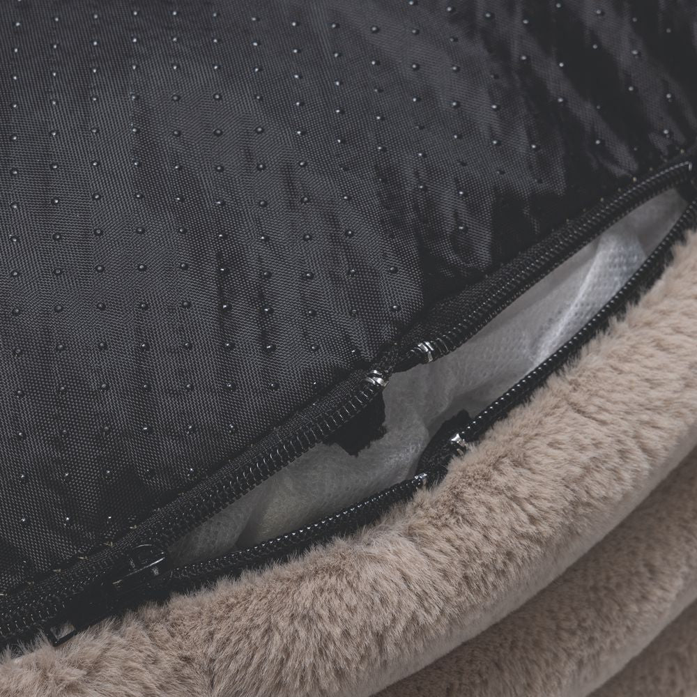 Designed by Lotte REZA - Hundebett rund - beige - Hundekissen Schlafplatz