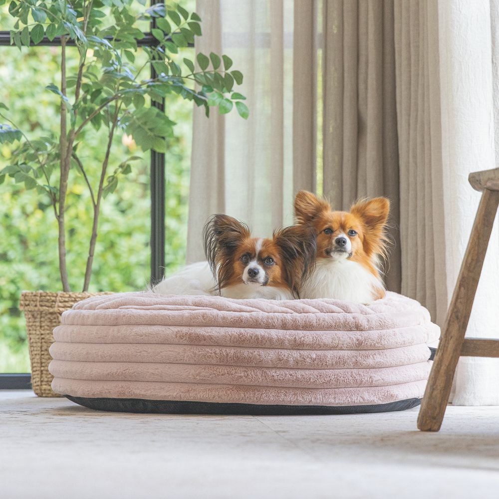 Designed by Lotte REZA - Hundebett rund - rosa - Hundekissen Schlafplatz