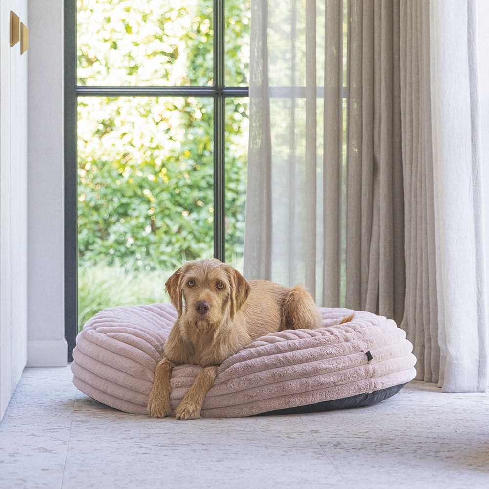 Designed by Lotte REZA - Hundebett rund - rosa - Hundekissen Schlafplatz