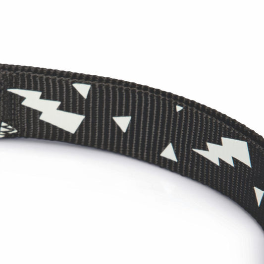 Beeztees Halsband THUNDER - XS/S/M/L - schwarz Nylon Hundehalsband Nylonhalsband