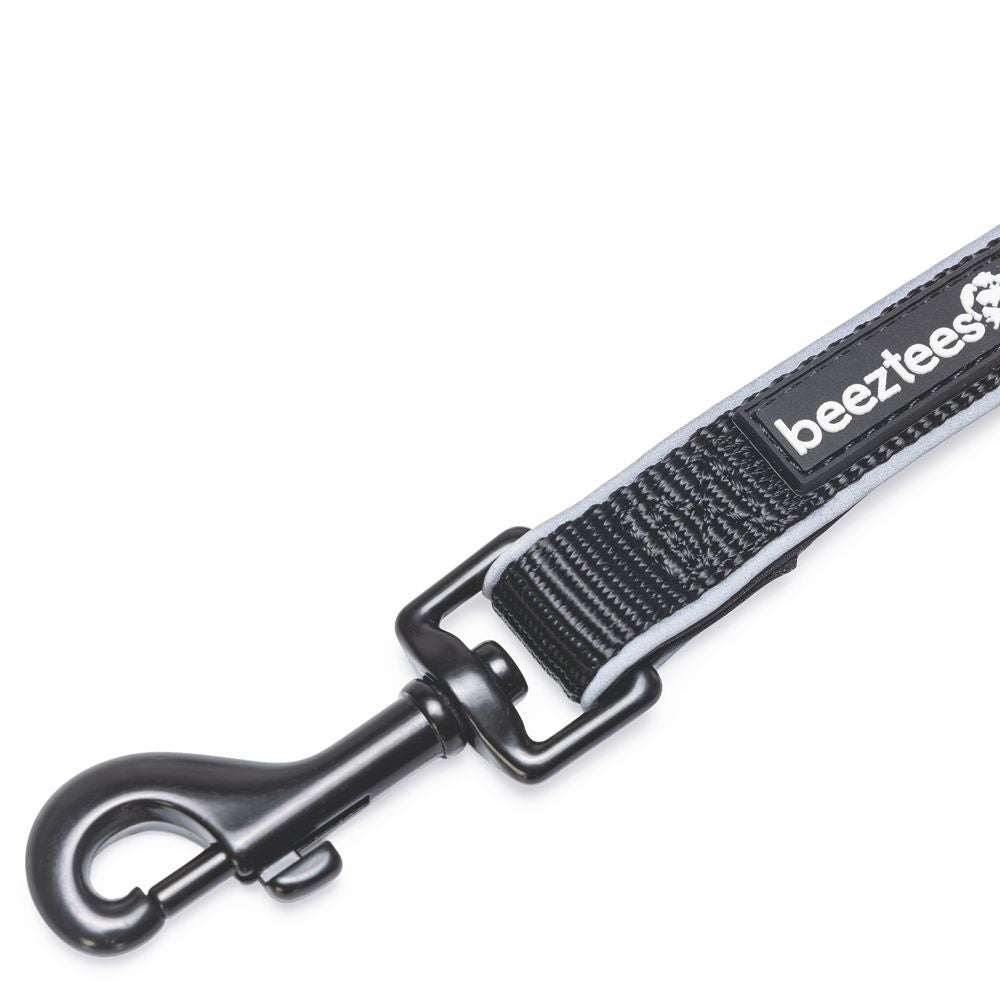 Beeztees Premium Sicherheitsleine PARINCA - Nylon schwarz - LED Hundeleine