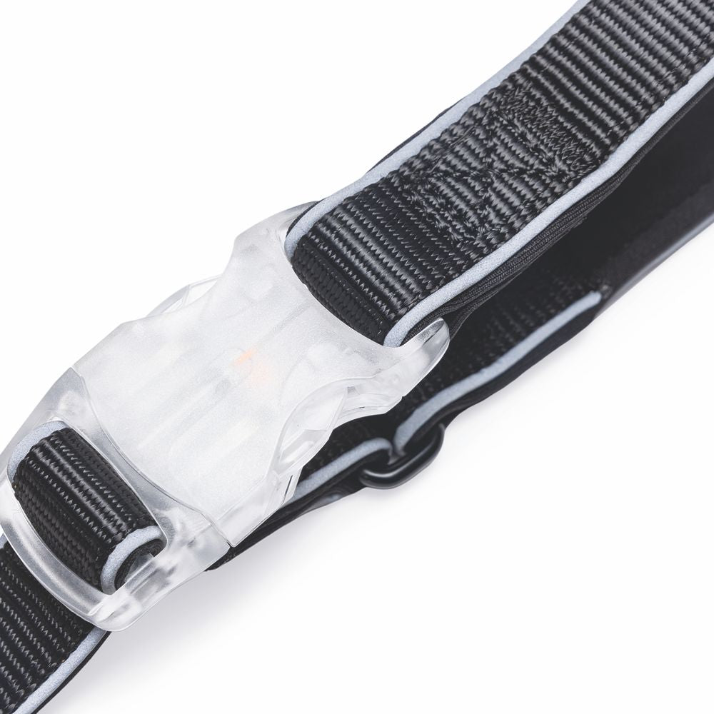 Beeztees Premium Sicherheitsleine PARINCA - Nylon schwarz - LED Hundeleine