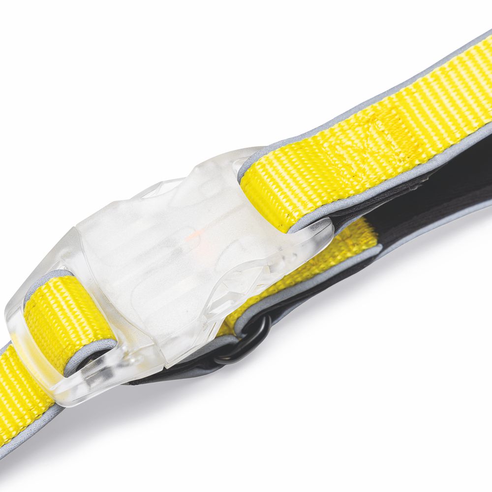 Beeztees Premium Sicherheitsleine PARINCA - Nylon gelb - LED Hundeleine