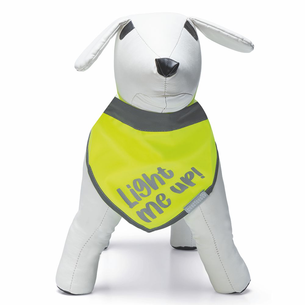 Beeztees Sicherheitshalstuch CHINY - Bandana neon gelb reflektierend - Halsband