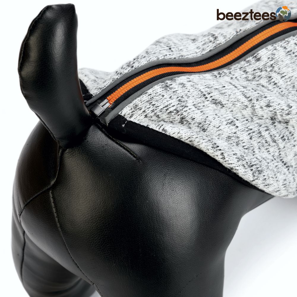 Beeztees Hundepullover CELIA - hellgrau - reflektierend - Sweater Hundemantel