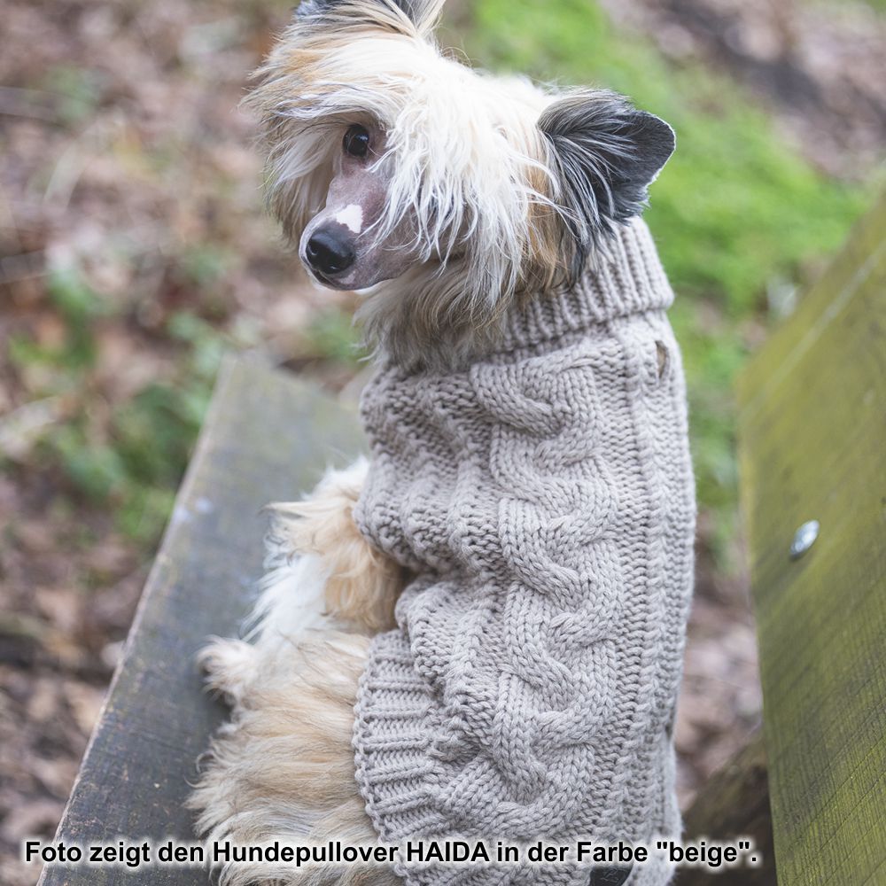Designed by Lotte Hundepullover HAIDA - anthrazit Hundejacke Hundemantel Sweater
