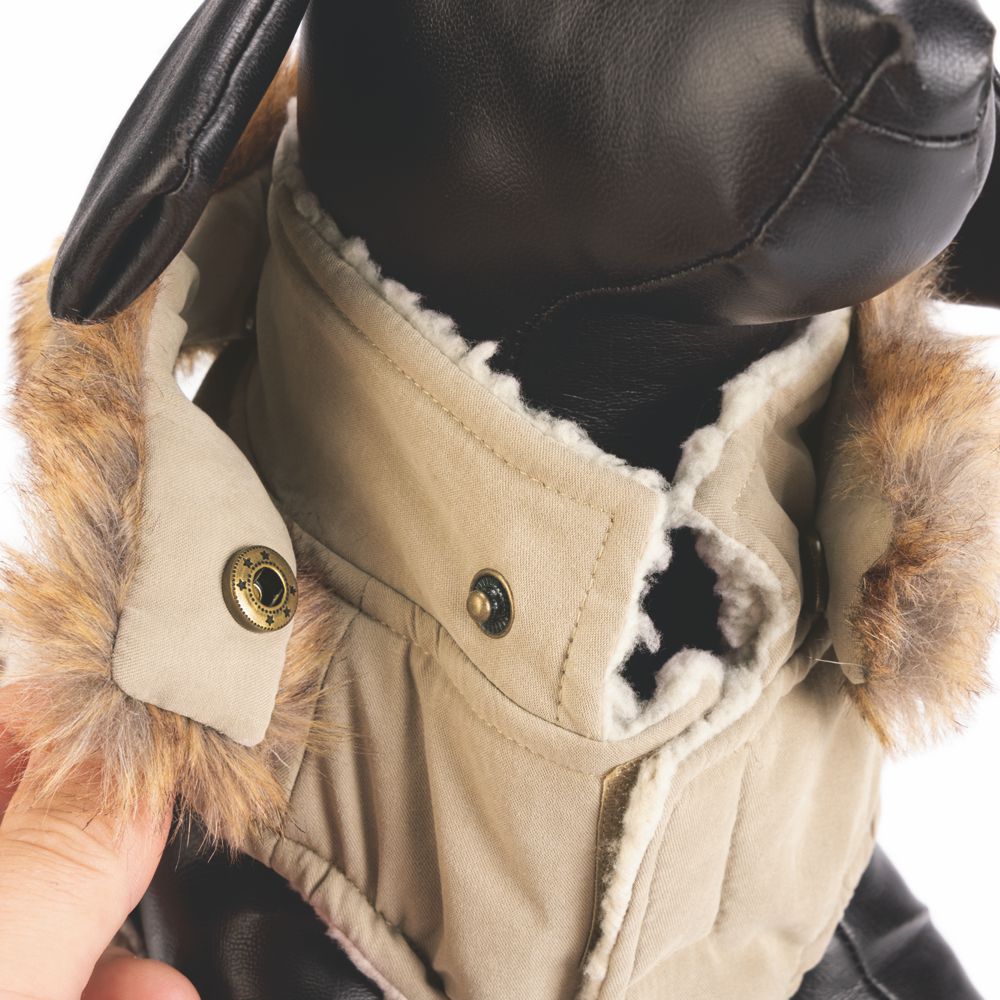 Designed by Lotte Hundemantel PHILOS beige Hundejacke Hundepullover Regenmantel