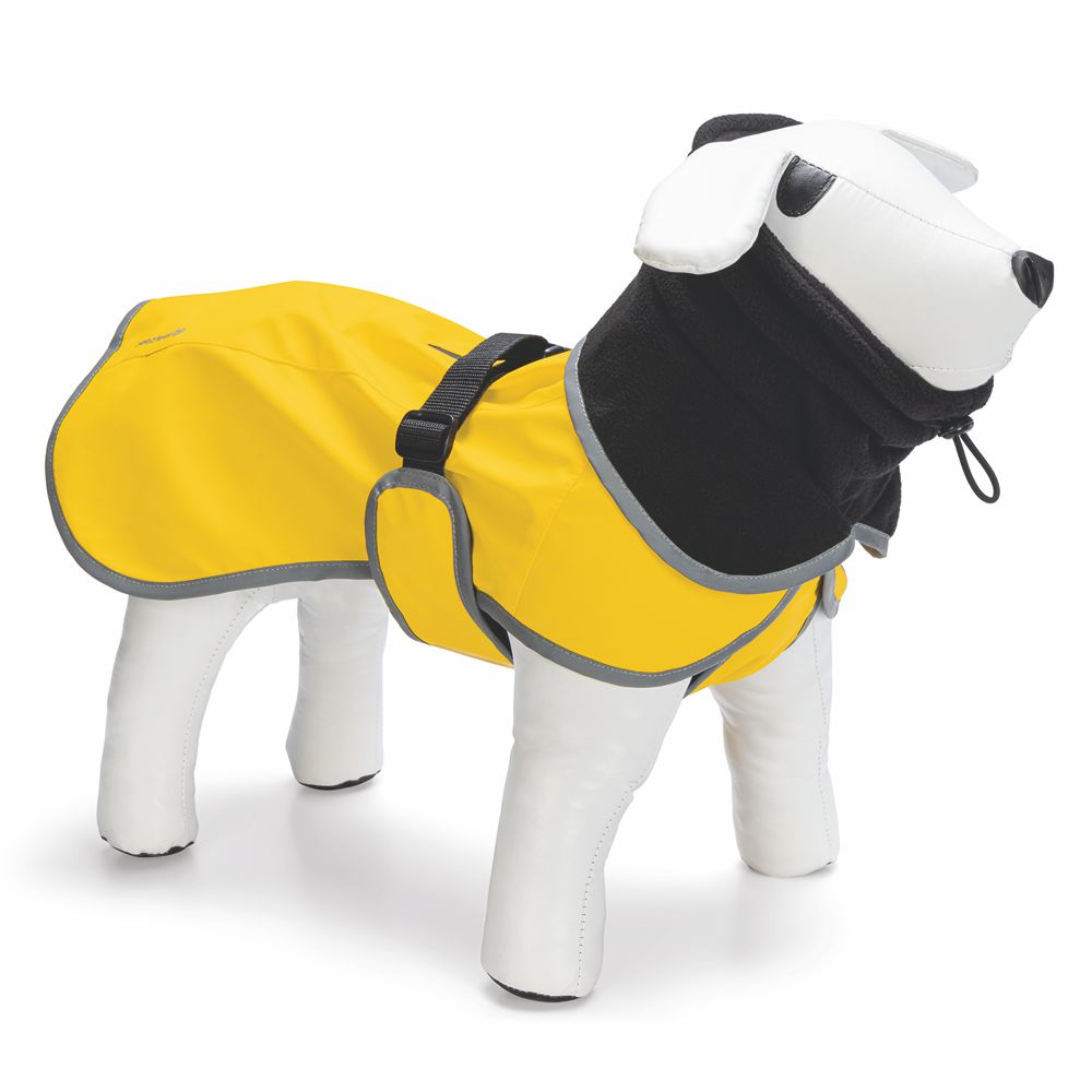 Beeztees Regenmantel CARO - gelb - Hundejacke Hundepullover Hundemantel