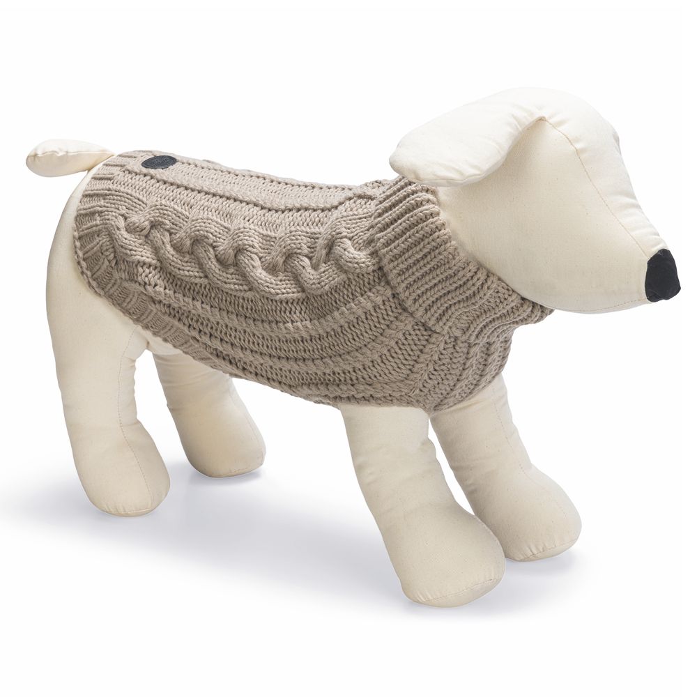 Designed by Lotte Hundepullover HAIDA - beige - 32 cm