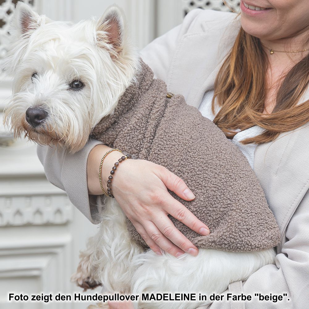 Designed by Lotte Hundepullover MADELEINE - braun Hundejacke Hundemantel Sweater
