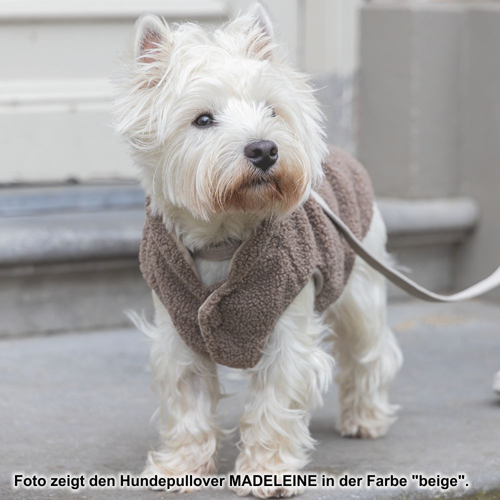 Designed by Lotte Hundepullover MADELEINE - braun Hundejacke Hundemantel Sweater