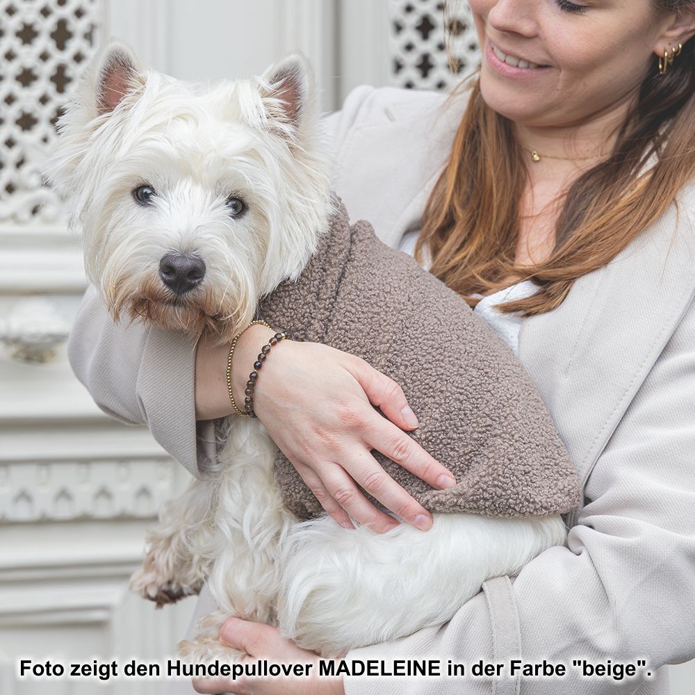 Designed by Lotte Hundepullover MADELEINE - braun Hundejacke Hundemantel Sweater