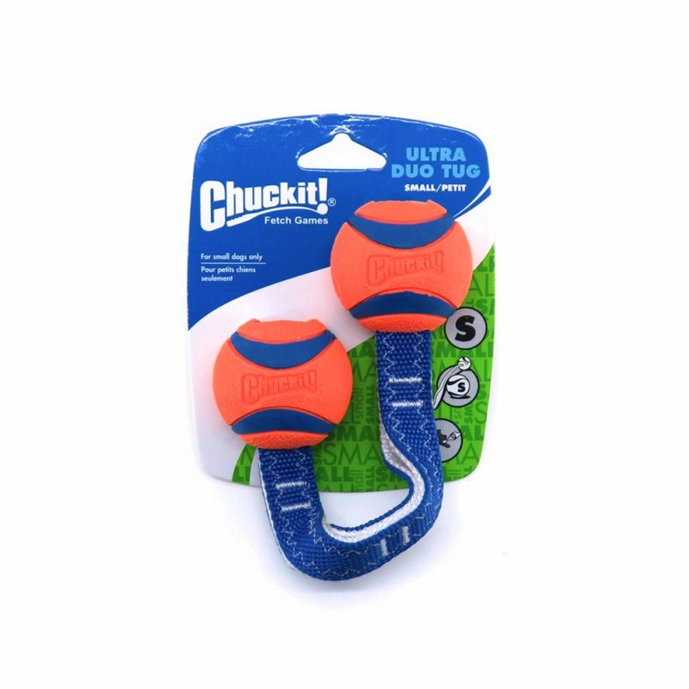 Chuckit! Ultra Duo Tug - 2 Bälle mit Schlaufe - Apportierspielzeug Zerrspielzeug