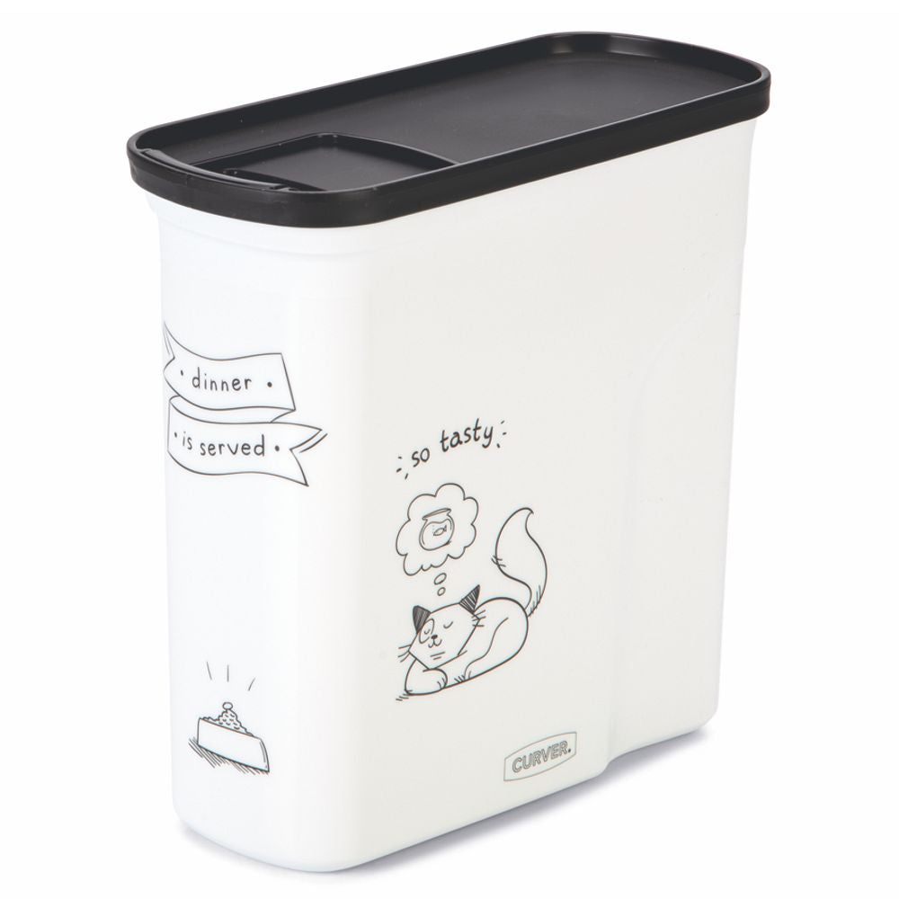Curver Futterbox - 2 ltr / 1 kg - Snack Behälter Container Dose für Katzen