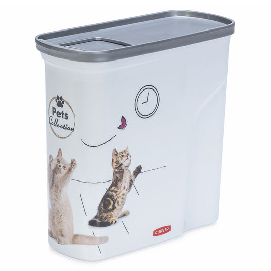 Curver Futterbox - 2 ltr / 1 kg - Snack Behälter Container Dose für Katzen