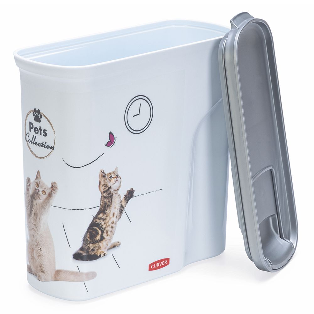 Curver Futterbox - 2 ltr / 1 kg - Snack Behälter Container Dose für Katzen