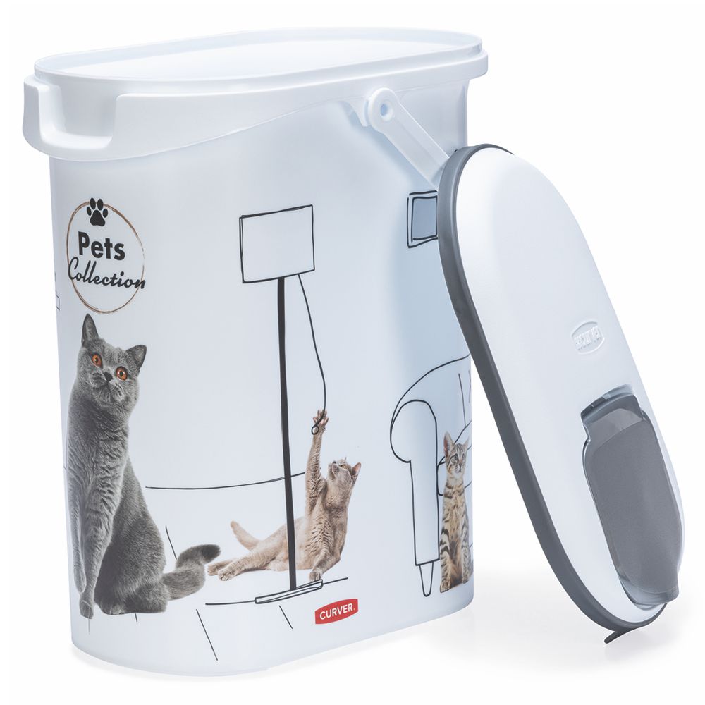Curver Futterbox - 10 ltr / 4 kg - Snack Behälter Container Dose für Katzen