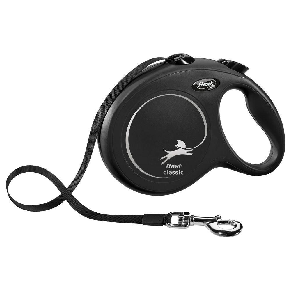 flexi CLASSIC - L - Gurt-Leine - 8 Meter - schwarz