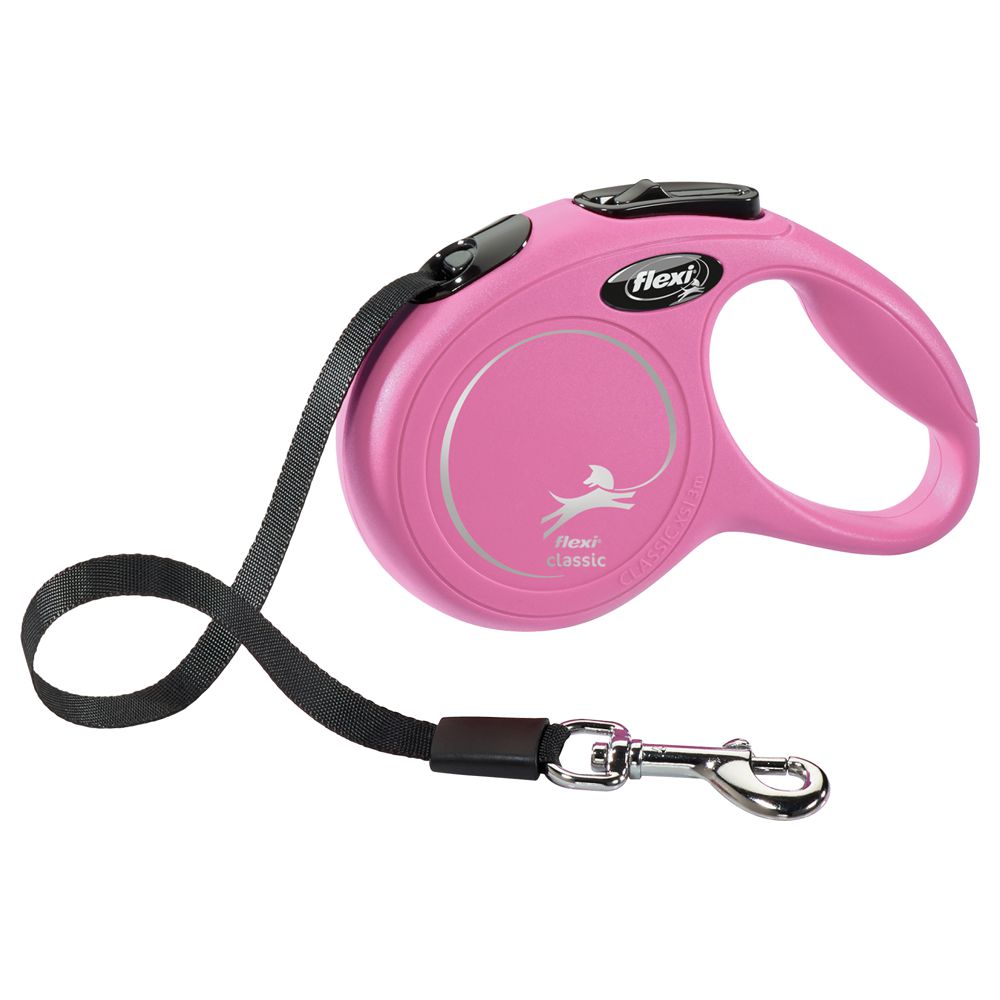 flexi CLASSIC - XS - Gurt-Leine - 3 Meter - pink
