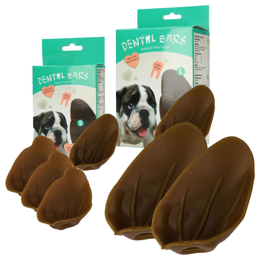Dental Ears Hundesnack - Zahnpflege-Ohren natürliches Kauleckerli gesunde Snacks