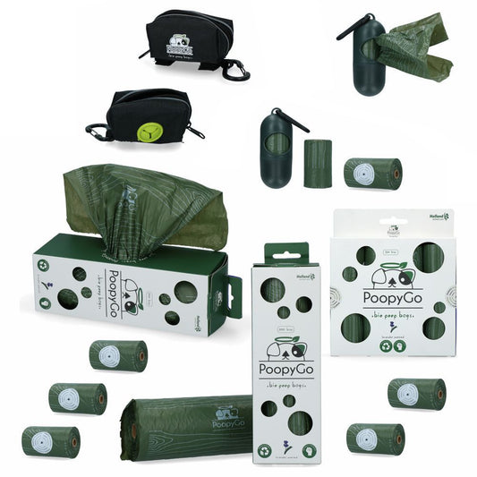PoopyGo Kotbeutel Spender Tasche - Nachfüllpack - Ersatzrollen - Lavendelduft