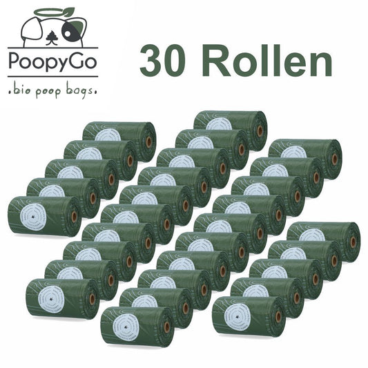 PoopyGo Kotbeutel - 30 Rollen - 450 Hundekotbeutel mit Lavendelduft - poop bags