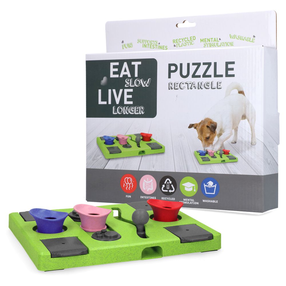 EAT SLOW Intelligenzspielzeug RECTANGLE - Brettspiel Denkspiel Snackspielzeug