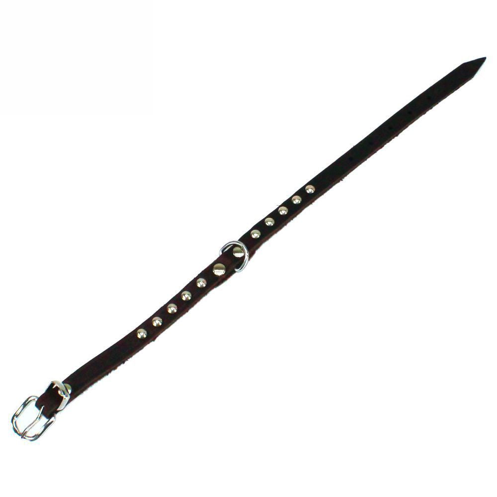 Karlie Leder-Halsband RONDO - 32 cm / dunkelbraun