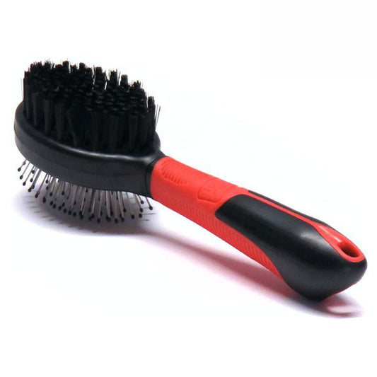 Karlie Pflegebürste 2in1 - klein - Massagebürste - Metallstifte und Borsten