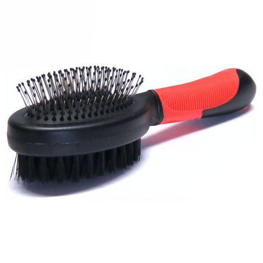 Karlie Pflegebürste 2in1 - groß - Massagebürste - Metallstifte und Borsten