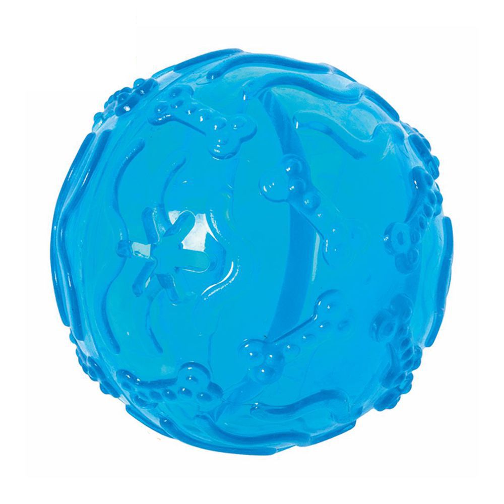 Karlie Labyrinth Snackball 8 cm - blau gelb rosa TPR Gummi Futterball Leckerli