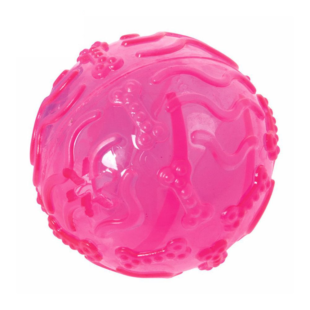 Karlie Labyrinth Snackball 8 cm - blau gelb rosa TPR Gummi Futterball Leckerli