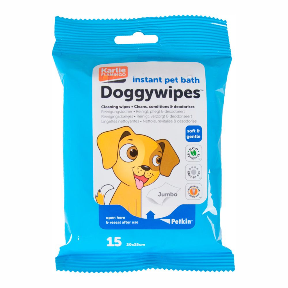 Karlie Petkin DOGGYWIPES - Reinigungstücher für Hunde - Pflegetücher Hund