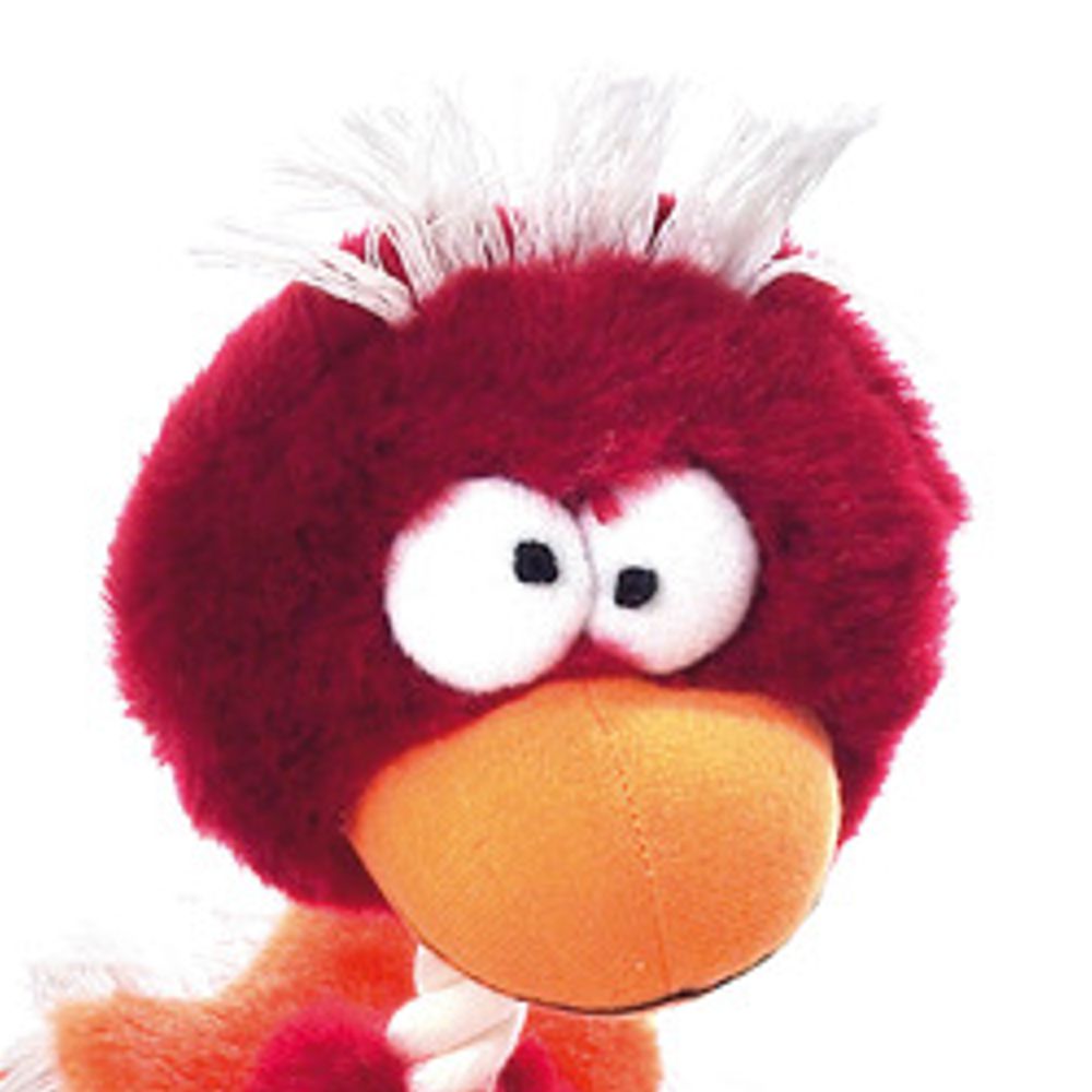 Karlie Plüsch-Hundespielzeug Vogel mit Seil 30 cm Spielzeug Kuscheltier Squeaker