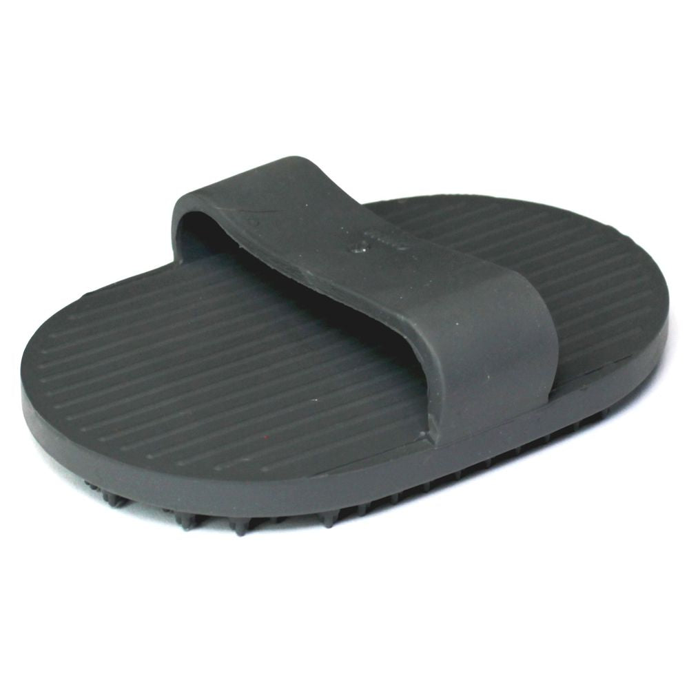 Karlie Gummistriegel oval grau - Handbürste Massagebürste Striegel Pflegebürste