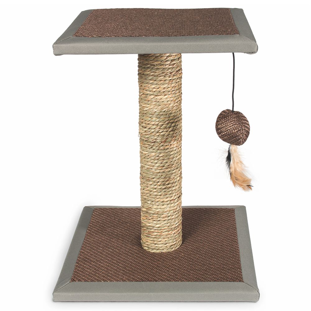 Karlie Katzen Kratzbaum SEGRA - 35 x 35 x 44 cm - Seegras Kratzstamm Katzenbaum