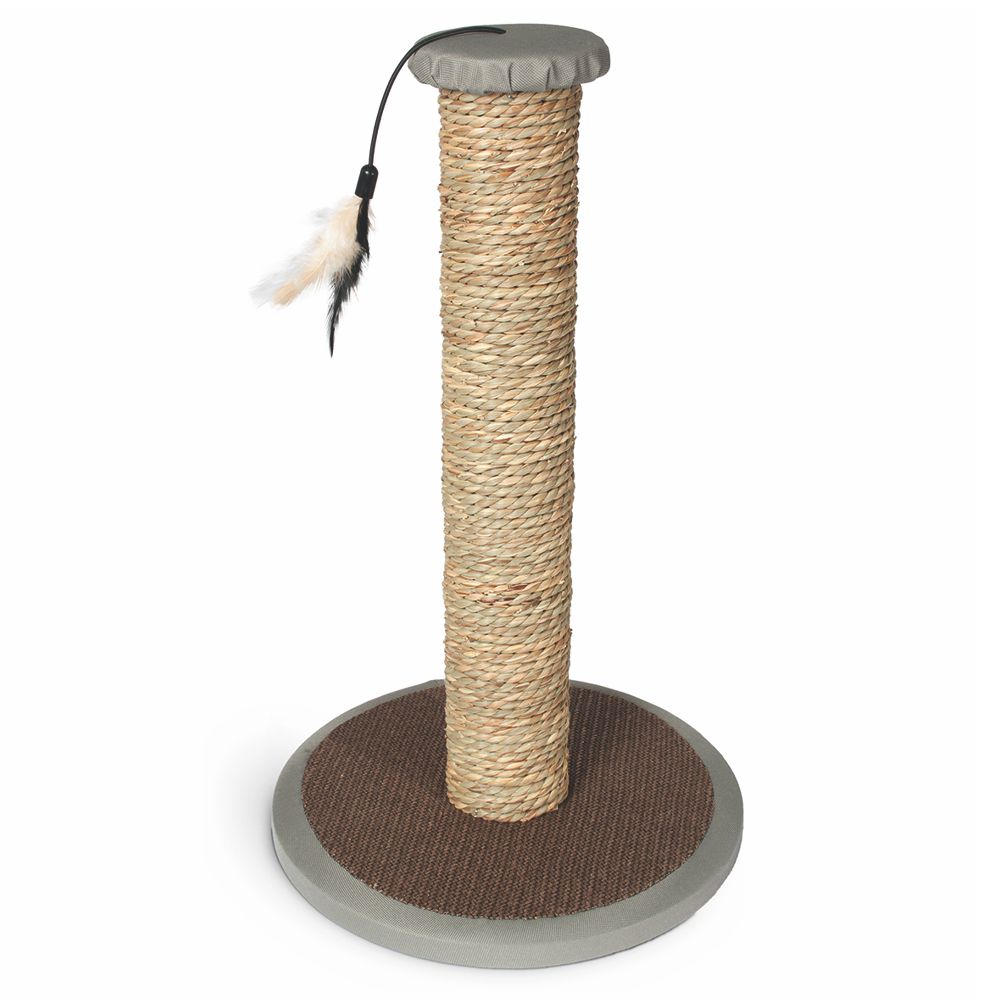 Karlie Katzen Kratzbaum ROFRA - 30 x 30 x 49 cm - Seegras Kratzstamm Katzenbaum