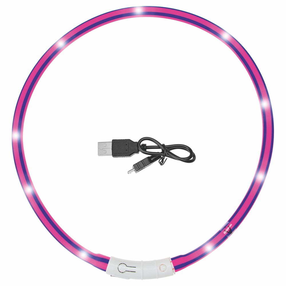 Karlie LED Leuchthalsband VISIO 20-70 cm - Silikon Leuchtband Lichtschlauch Hund