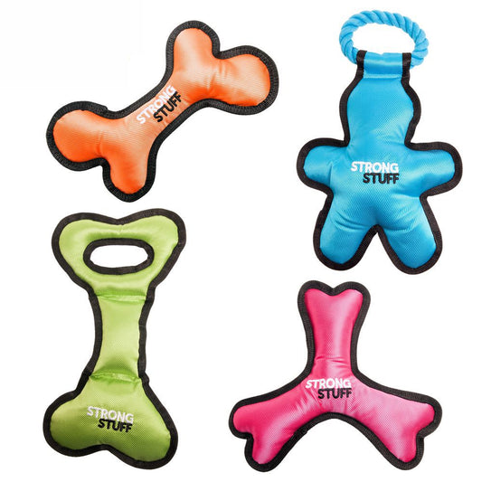 Karlie Strong Stuff Hundespielzeug - Oxford-Nylon Zerrspiel robust mit Squeaker
