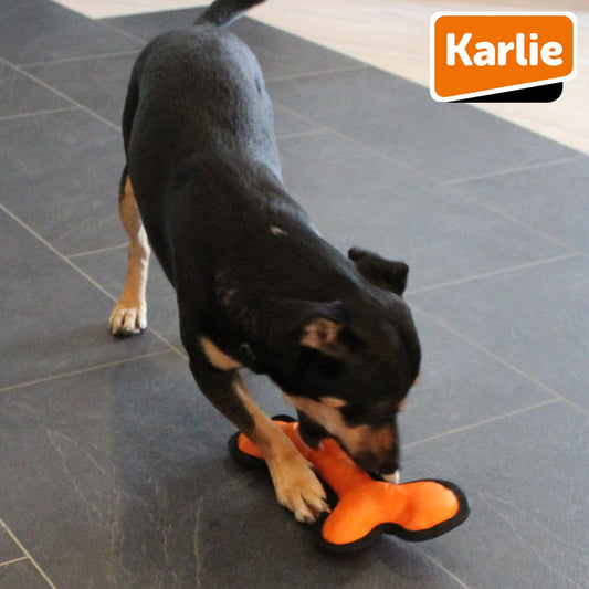 Karlie Strong Stuff Hundespielzeug - Oxford-Nylon Zerrspiel robust mit Squeaker