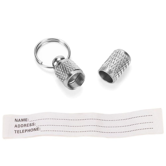 Karlie Adressanhänger silber - 3 Größen für Hund/Katze - Adresshülse Adresstube