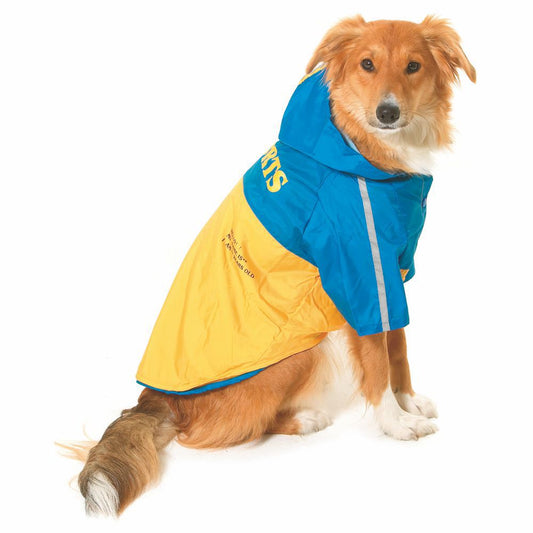 Karlie Regenmantel Sportiv 2in1 - blau gelb Hundemantel Hundepullover Regenjacke