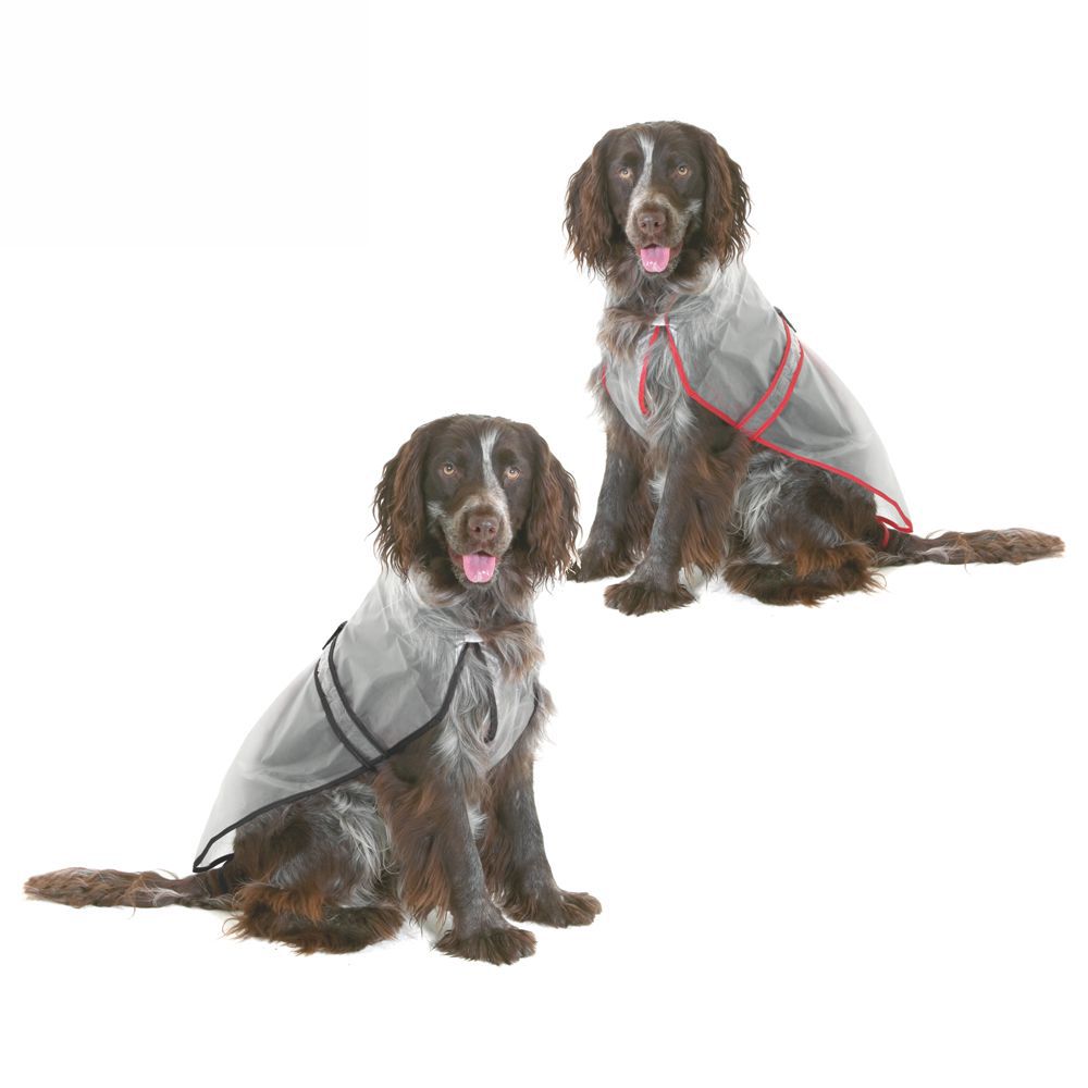 Karlie Regenjacke Classic - transparent PVC/Nylon Hundemantel Regenmantel Hund
