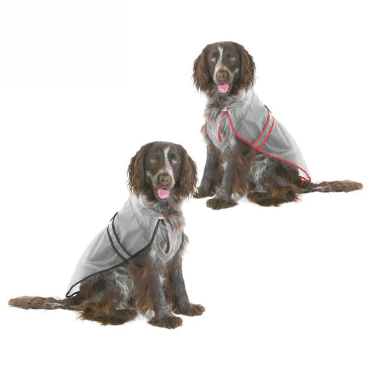 Karlie Regenjacke Classic - transparent PVC/Nylon Hundemantel Regenmantel Hund