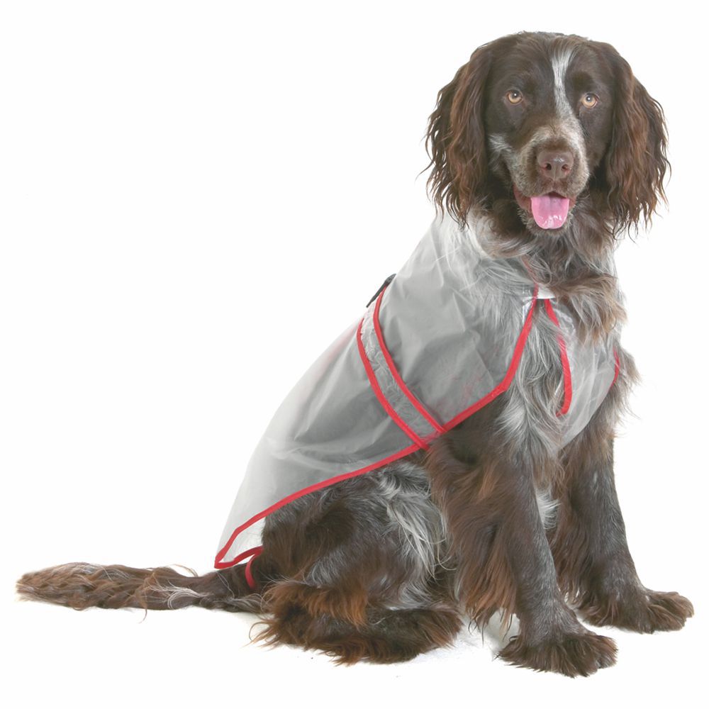 Karlie Regenjacke Classic - transparent PVC/Nylon Hundemantel Regenmantel Hund