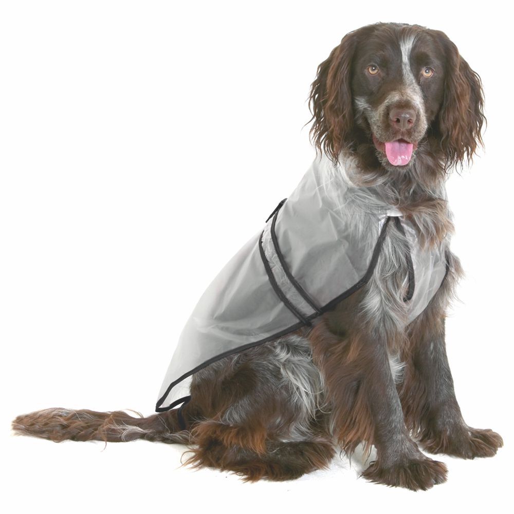 Karlie Regenjacke Classic - transparent PVC/Nylon Hundemantel Regenmantel Hund