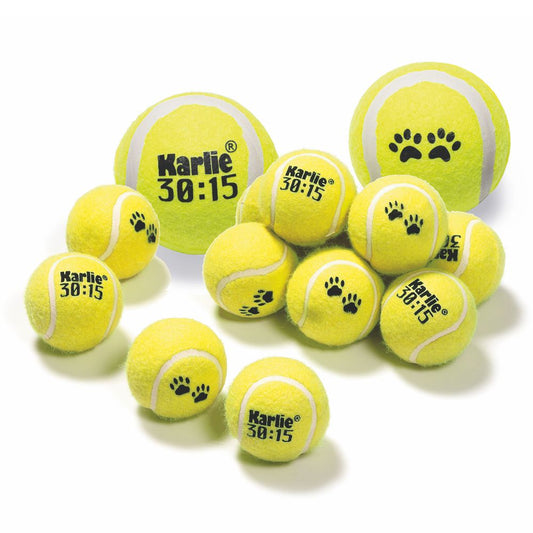 Karlie Tennisball 30:15 - M/XL - 1er/2er/12er - Apportierspiel Ball für Hunde